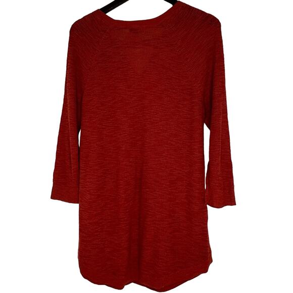 Torrid Orange Tunic Sweater Size 1 (1X) Lightweight Keyhole Neckline Fall Autumn - Picture 2 of 3